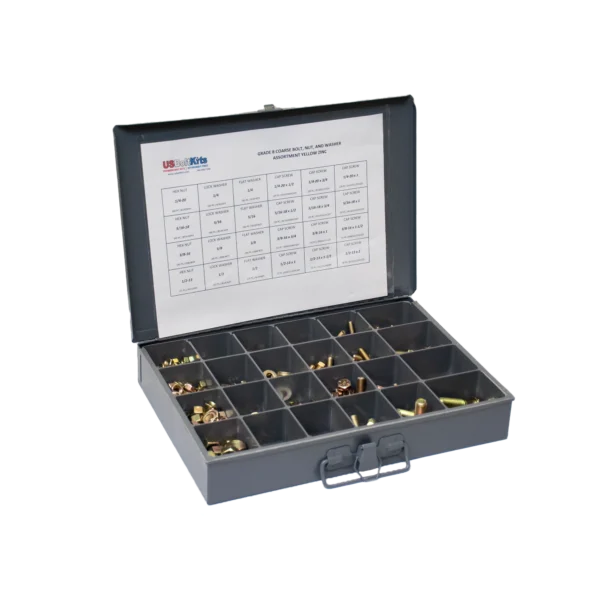 690 Piece Grade 8 Coarse Thread Fastener Drawer Assortment - Image 2