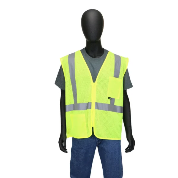 Hyper Tough ANSI Class 2 High Visibility Safety Vest, One Size Fits Most, 1 Vest - Image 3