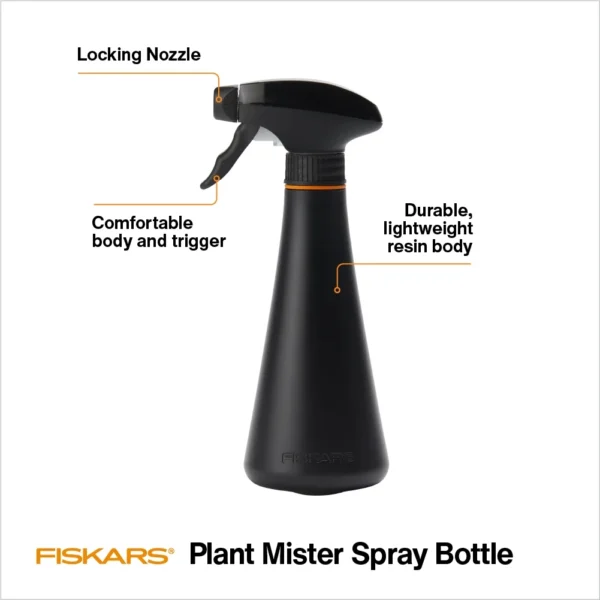 Fiskars Indoor and More Watering Plant Mister Spray Bottle, 10 fl oz , Black Recycled Plastic, New - Image 3