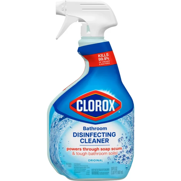 Clorox Bathroom Disinfecting Cleaner and Shower Cleaning Supplies Spray, Original, 30 fl oz - Image 4