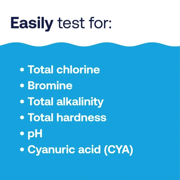HTH Pool Care 6-Way Test Kit for Swimming Pools, 100 Tests, 1lb - Image 4