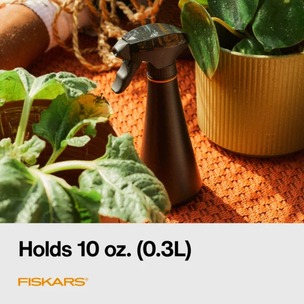 Fiskars Indoor and More Watering Plant Mister Spray Bottle, 10 fl oz , Black Recycled Plastic, New - Image 4