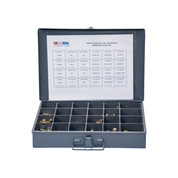 690 Piece Grade 8 Coarse Thread Fastener Drawer Assortment - Image 4