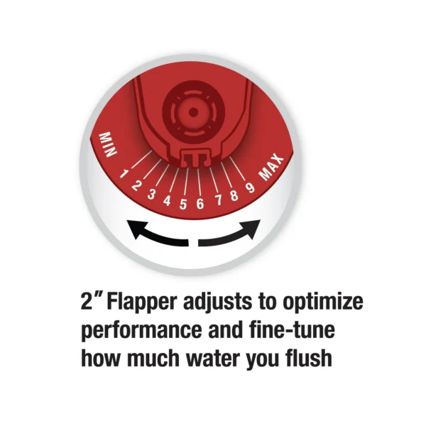 Fluidmaster K-400H-039 PerforMAX Toilet Fill Valve and 2" Flapper Repair Kit, Plastic, 1-Pack, Height 13.9in - Image 5