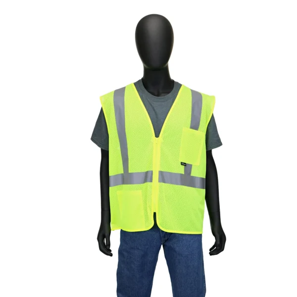 Hyper Tough ANSI Class 2 High Visibility Safety Vest, One Size Fits Most, 1 Vest - Image 8