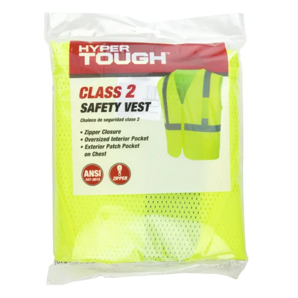 Hyper Tough ANSI Class 2 High Visibility Safety Vest, One Size Fits Most, 1 Vest - Image 9