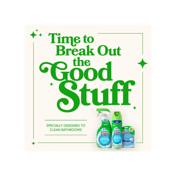 Scrubbing Bubbles Bathroom Grime Fighter Disinfe Countant Cleaner Aerosol, Rainshower, 20 oz, 1 Counte - Image 9