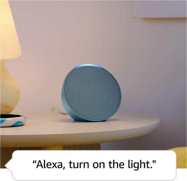Amazon Echo Pop (newest model), Our smallest Alexa speaker, Fits in any room, Midnight Teal - Image 4