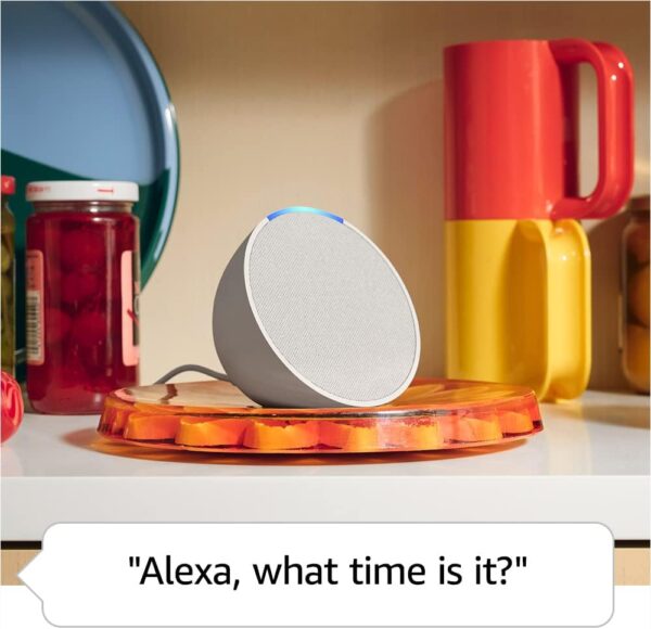 Amazon Echo Pop (newest model), Our smallest Alexa speaker, Fits in any room, Midnight Teal - Image 3